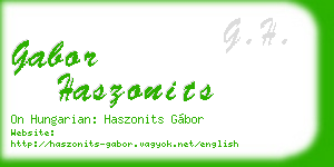 gabor haszonits business card